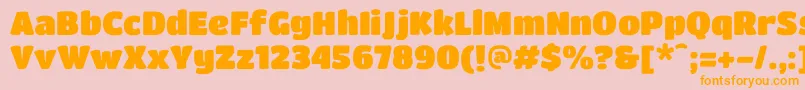 TitanoneRegular Font – Orange Fonts on Pink Background