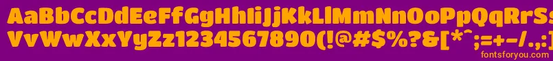 TitanoneRegular Font – Orange Fonts on Purple Background