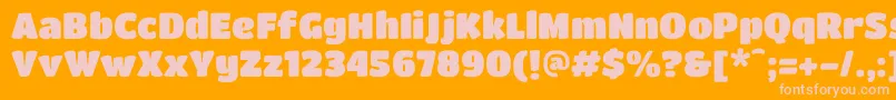 TitanoneRegular Font – Pink Fonts on Orange Background