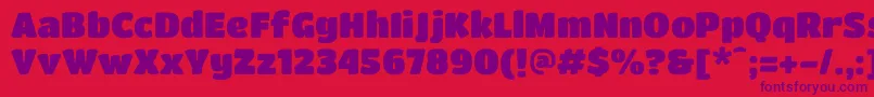 TitanoneRegular Font – Purple Fonts on Red Background