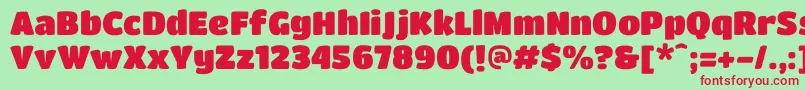 TitanoneRegular Font – Red Fonts on Green Background