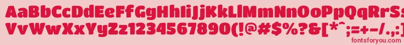 TitanoneRegular Font – Red Fonts on Pink Background