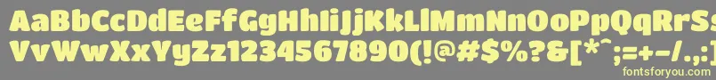 TitanoneRegular Font – Yellow Fonts on Gray Background