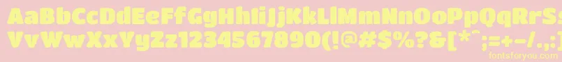 Police TitanoneRegular – polices jaunes sur fond rose