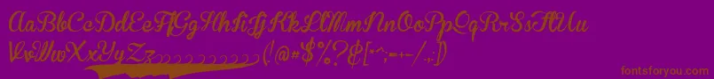 BrannbollfsPersonal Font – Brown Fonts on Purple Background