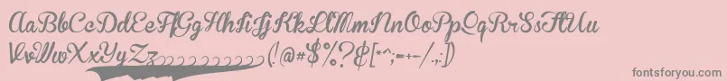 BrannbollfsPersonal Font – Gray Fonts on Pink Background