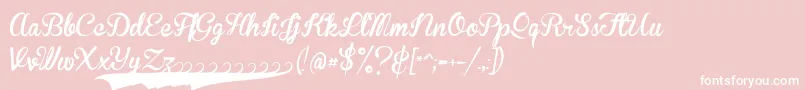 フォントBrannbollfsPersonal – ピンクの背景に白い文字