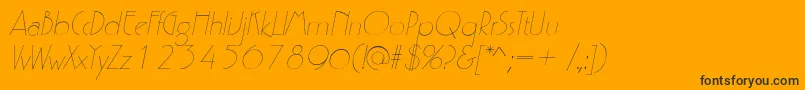 P700DecoItalic-Schriftart – Schwarze Schriften auf orangefarbenem Hintergrund