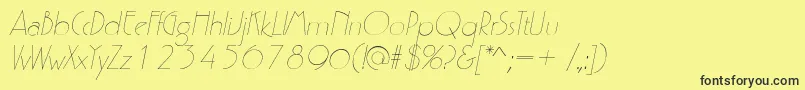 fuente P700DecoItalic – Fuentes Negras Sobre Fondo Amarillo