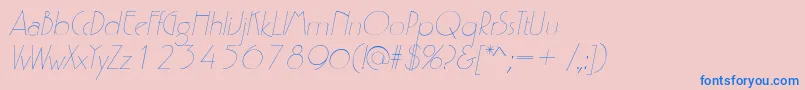 Шрифт P700DecoItalic – синие шрифты на розовом фоне