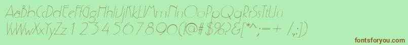 fuente P700DecoItalic – Fuentes Marrones Sobre Fondo Verde