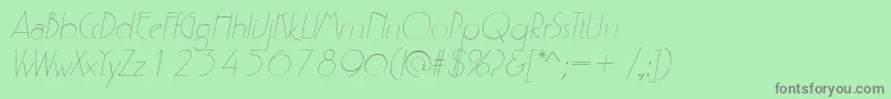 fuente P700DecoItalic – Fuentes Grises Sobre Fondo Verde