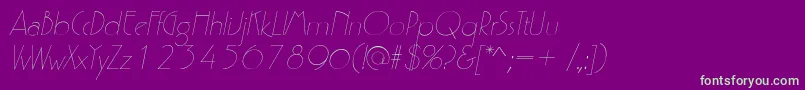 fuente P700DecoItalic – Fuentes Verdes Sobre Fondo Morado