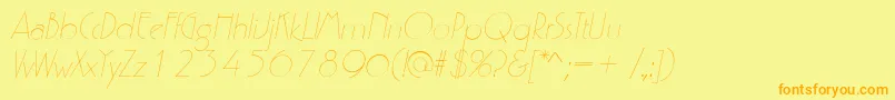 fuente P700DecoItalic – Fuentes Naranjas Sobre Fondo Amarillo