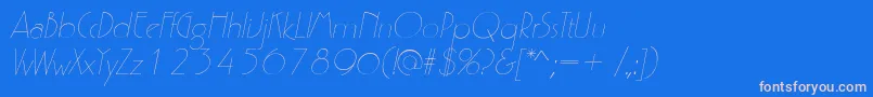 Fonte P700DecoItalic – fontes rosa em um fundo azul