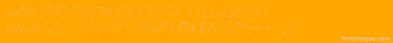 P700DecoItalic Font – Pink Fonts on Orange Background