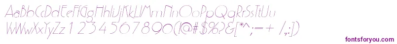 P700DecoItalic Font – Purple Fonts on White Background