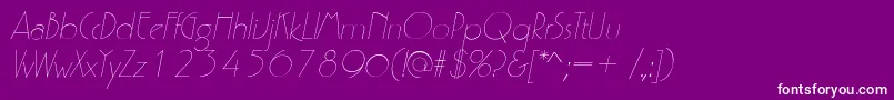 fuente P700DecoItalic – Fuentes Blancas Sobre Fondo Morado