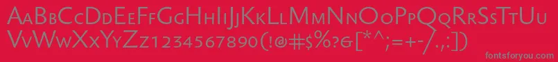 フォントSebastianlightsc – 赤い背景に灰色の文字