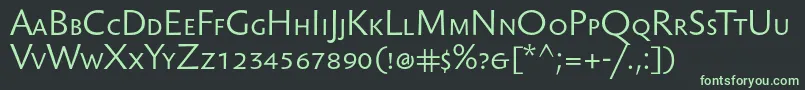 Шрифт Sebastianlightsc – зелёные шрифты на чёрном фоне