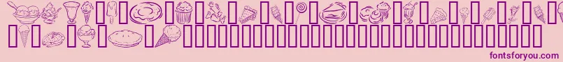 GeSweetTooth-Schriftart – Violette Schriften auf rosa Hintergrund