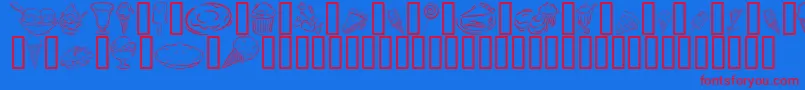 フォントGeSweetTooth – 赤い文字の青い背景