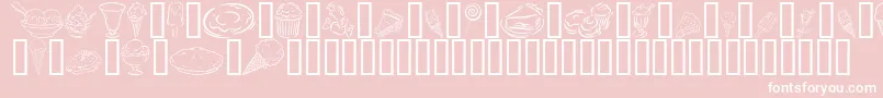 GeSweetTooth-Schriftart – Weiße Schriften auf rosa Hintergrund