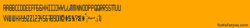 KitchencowboyThin Font – Black Fonts on Orange Background