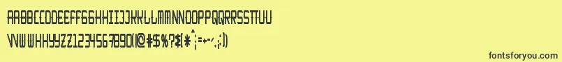 KitchencowboyThin Font – Black Fonts on Yellow Background