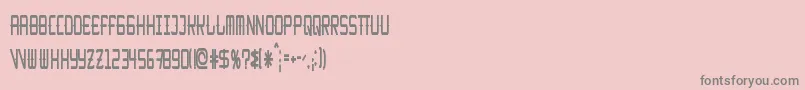 KitchencowboyThin Font – Gray Fonts on Pink Background