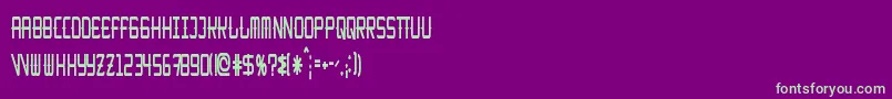 KitchencowboyThin Font – Green Fonts on Purple Background