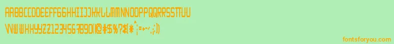 KitchencowboyThin Font – Orange Fonts on Green Background