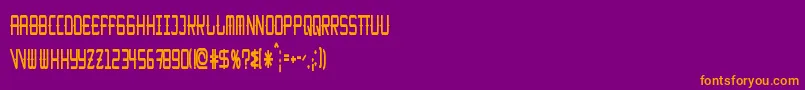 KitchencowboyThin Font – Orange Fonts on Purple Background