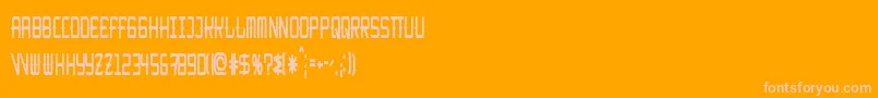 KitchencowboyThin Font – Pink Fonts on Orange Background