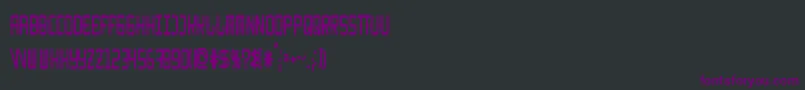 KitchencowboyThin-Schriftart – Violette Schriften auf schwarzem Hintergrund
