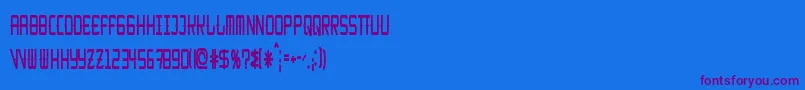KitchencowboyThin Font – Purple Fonts on Blue Background