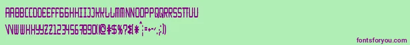 KitchencowboyThin Font – Purple Fonts on Green Background