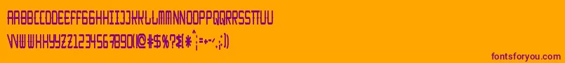 KitchencowboyThin Font – Purple Fonts on Orange Background