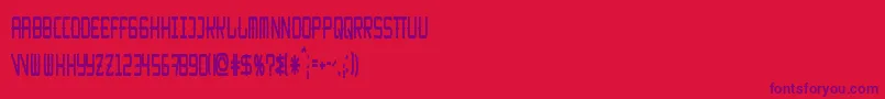 KitchencowboyThin Font – Purple Fonts on Red Background