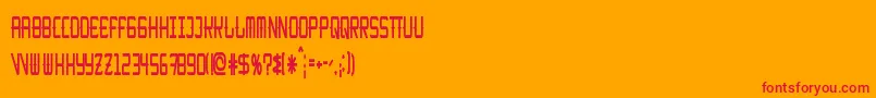 KitchencowboyThin Font – Red Fonts on Orange Background