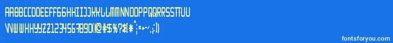 KitchencowboyThin Font – Yellow Fonts on Blue Background