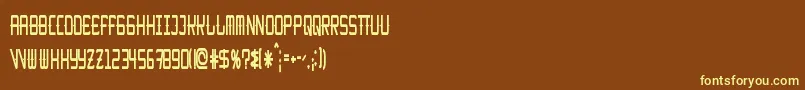 fuente KitchencowboyThin – Fuentes Amarillas Sobre Fondo Marrón