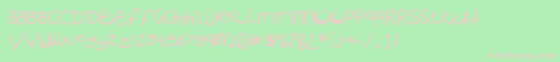 Mood Font – Pink Fonts on Green Background