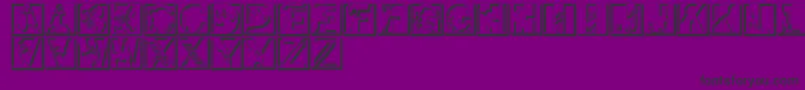 Pixcapsshadow Font – Black Fonts on Purple Background