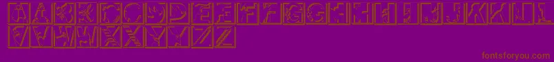 Pixcapsshadow Font – Brown Fonts on Purple Background