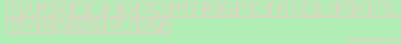 Pixcapsshadow Font – Pink Fonts on Green Background