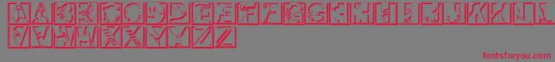 Pixcapsshadow Font – Red Fonts on Gray Background