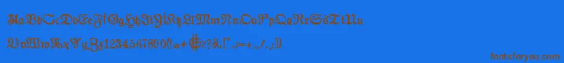 AuldmagickBold Font – Brown Fonts on Blue Background