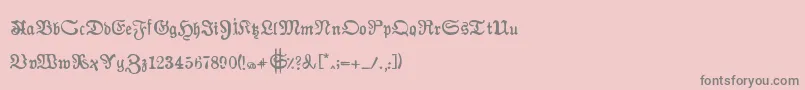 フォントAuldmagickBold – ピンクの背景に灰色の文字