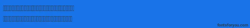Шрифт MofidMahdiLatinFigures – чёрные шрифты на синем фоне